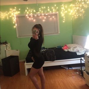 Black Bodycon Windsor Dress